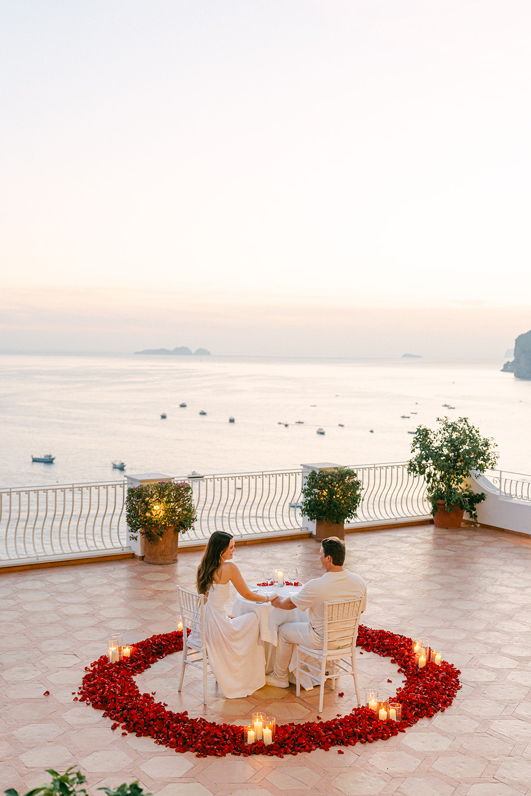 Andrea Gallucci - Destination Wedding Photographer- Amalfi Coast Positano Santorini Barcellona Rome Ravello Paris New York private dinner setup at Hotel Marincanto
