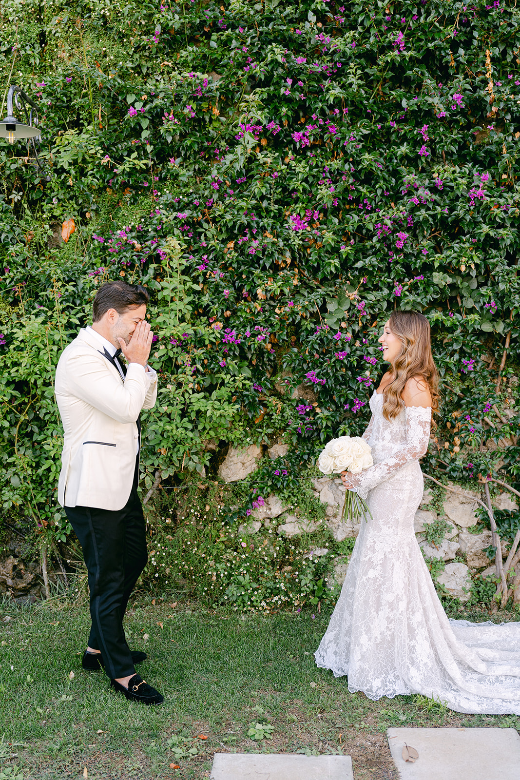 Andrea Gallucci - Destination Wedding Photographer- Amalfi Coast Positano Santorini Barcellona Rome Ravello Paris New York documentary wedding photo of the first look