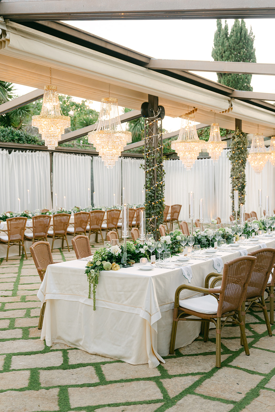 Andrea Gallucci - Destination Wedding Photographer- Amalfi Coast Positano Santorini Barcellona Rome Ravello Paris New York luxury wedding table settings in Villa Eva