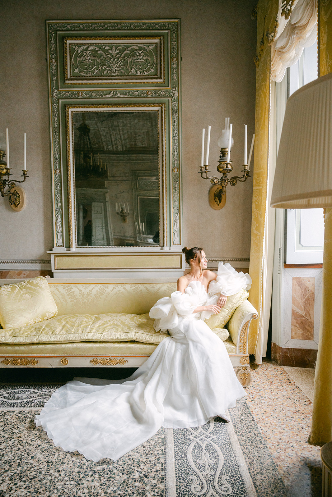 Andrea Gallucci - Destination Wedding Photographer- Amalfi Coast Positano Santorini Barcellona Rome Ravello Paris New York Luxury wedding photo of the bride in Villa Pizzo