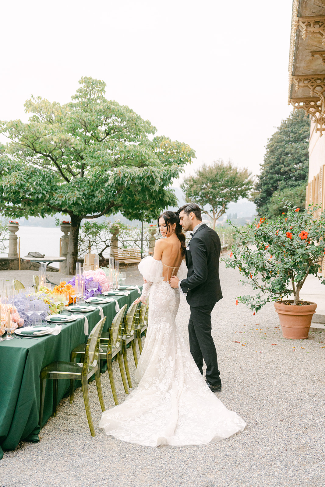 Andrea Gallucci - Destination Wedding Photographer- Amalfi Coast Positano Santorini Barcellona Rome Ravello Paris New York outdoor wedding reception with unique wedding flowers