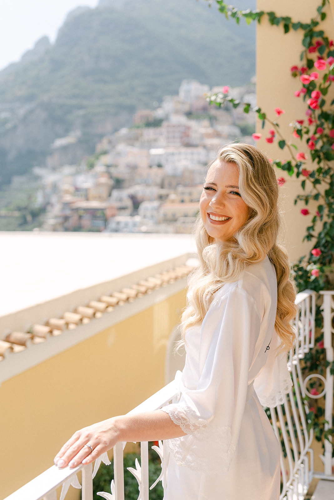 Andrea Gallucci - Destination Wedding Photographer- Amalfi Coast Positano Santorini Barcellona Rome Ravello Paris New York Bride getting ready at Hotel Marincanto with ocean view in Positano