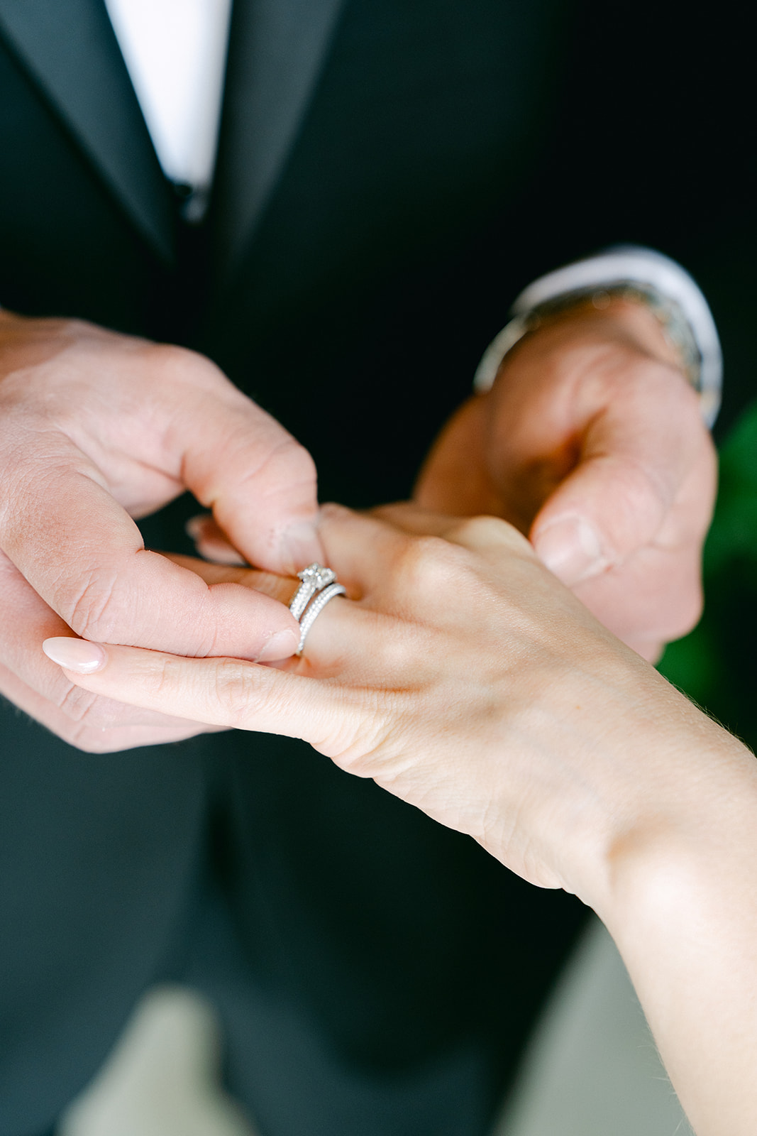 Andrea Gallucci - Destination Wedding Photographer- Amalfi Coast Positano Santorini Barcellona Rome Ravello Paris New York groom putting the ring on the bride