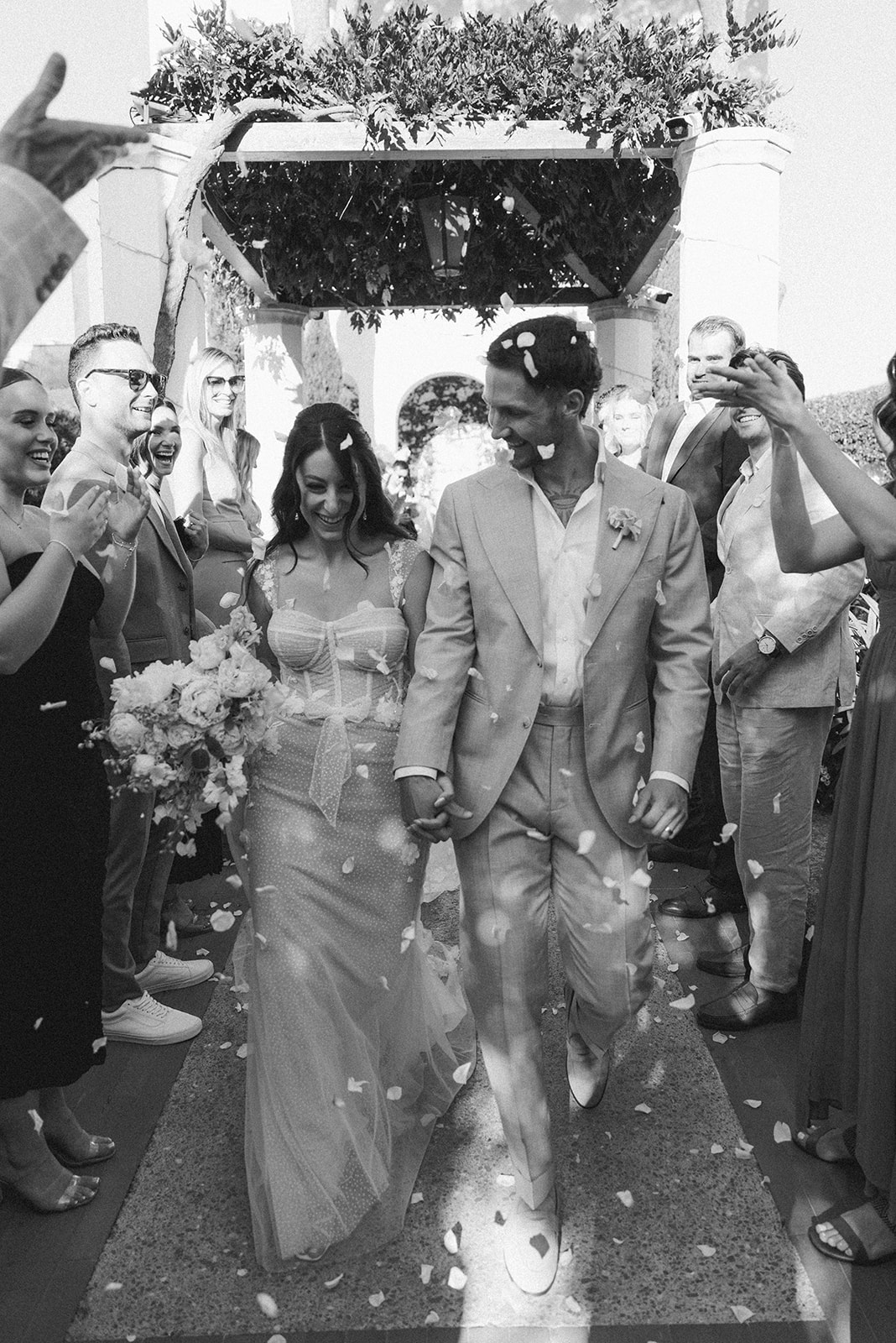 Andrea Gallucci - Destination Wedding Photographer- Amalfi Coast Positano Santorini Barcellona Rome Ravello Paris New York timeless wedding photo of bride and groom during wedding ceremony