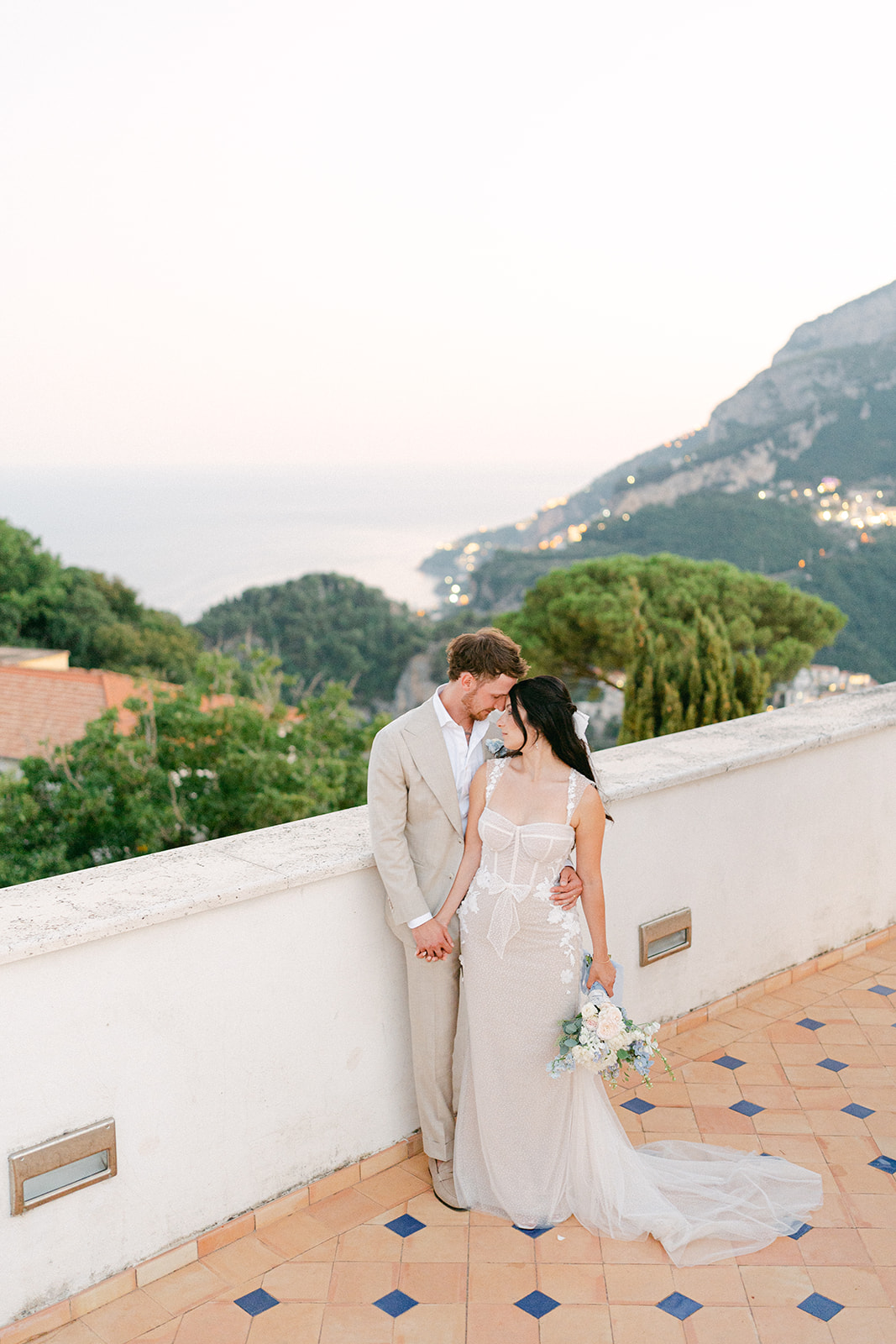 Andrea Gallucci - Destination Wedding Photographer- Amalfi Coast Positano Santorini Barcellona Rome Ravello Paris New York romantic wedding photo of bride and groom