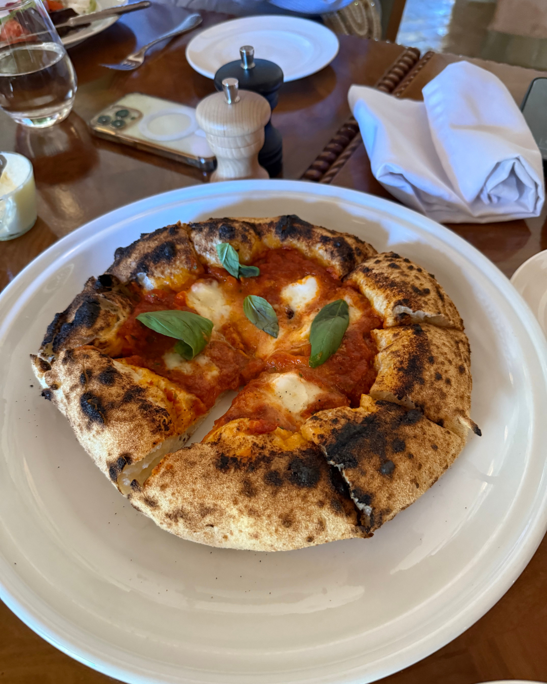 pizza at Amanjena, Morocco