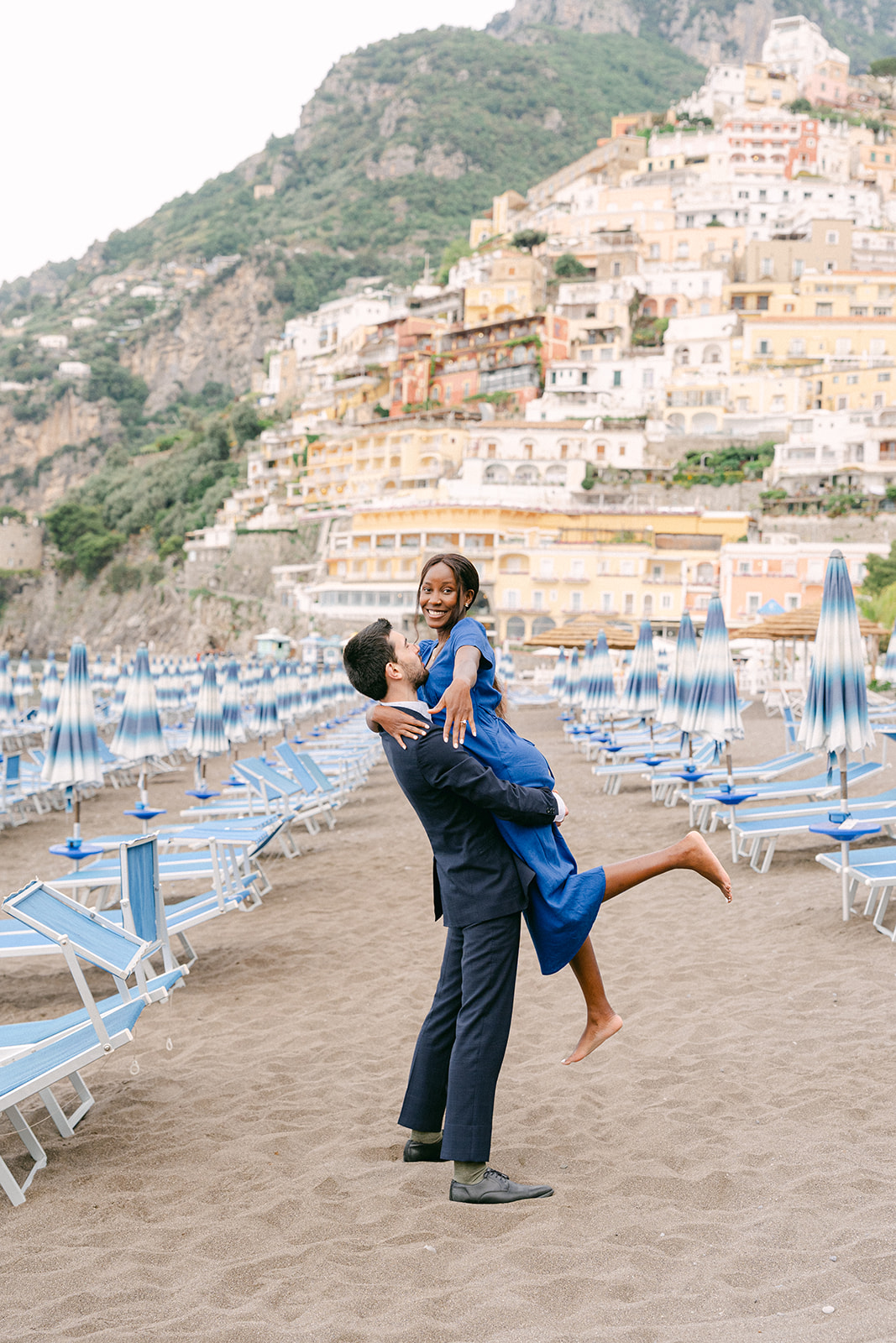 Italy photographer documenting just engaged couple in Positano
