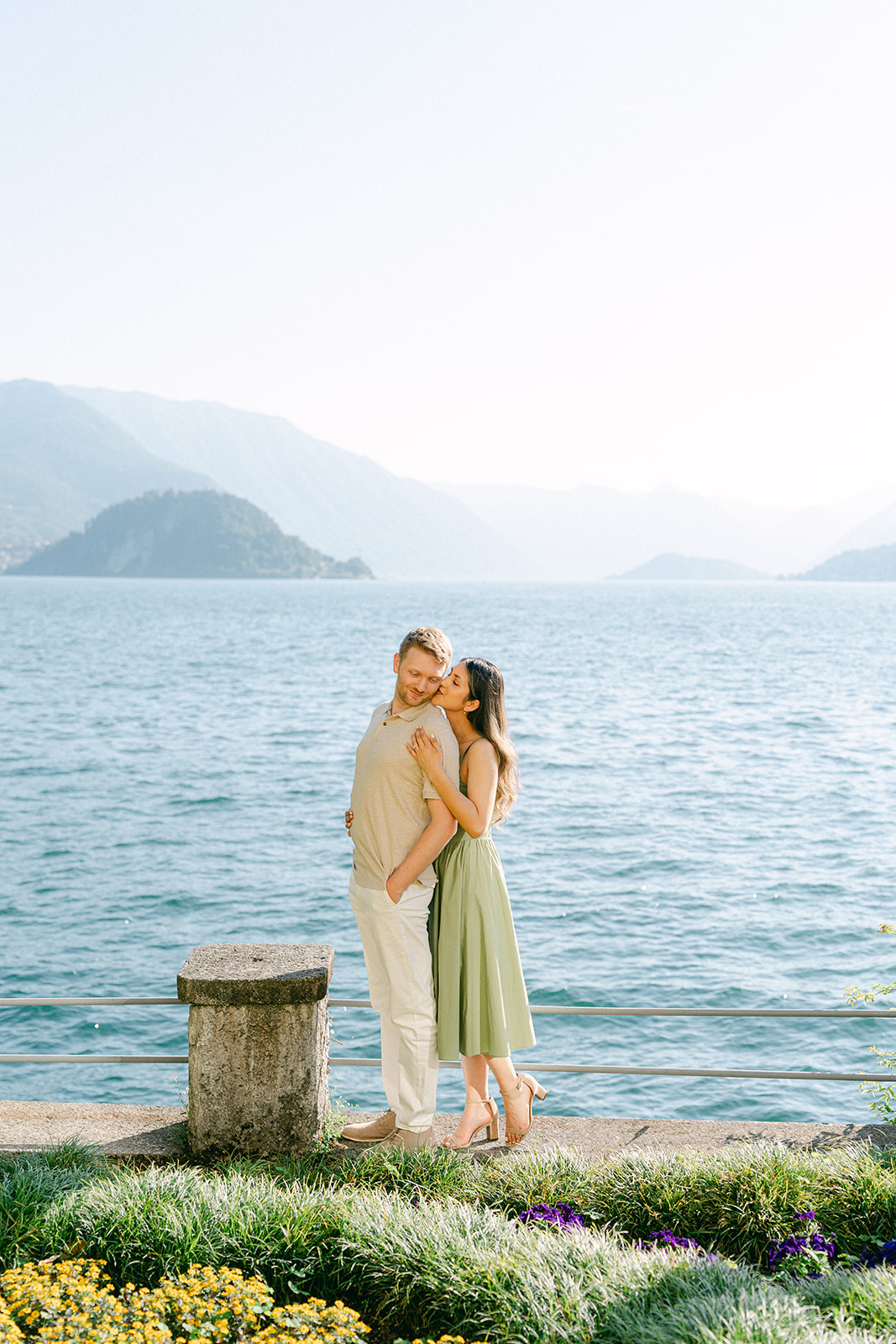 Lake Como engagement at villa monastero