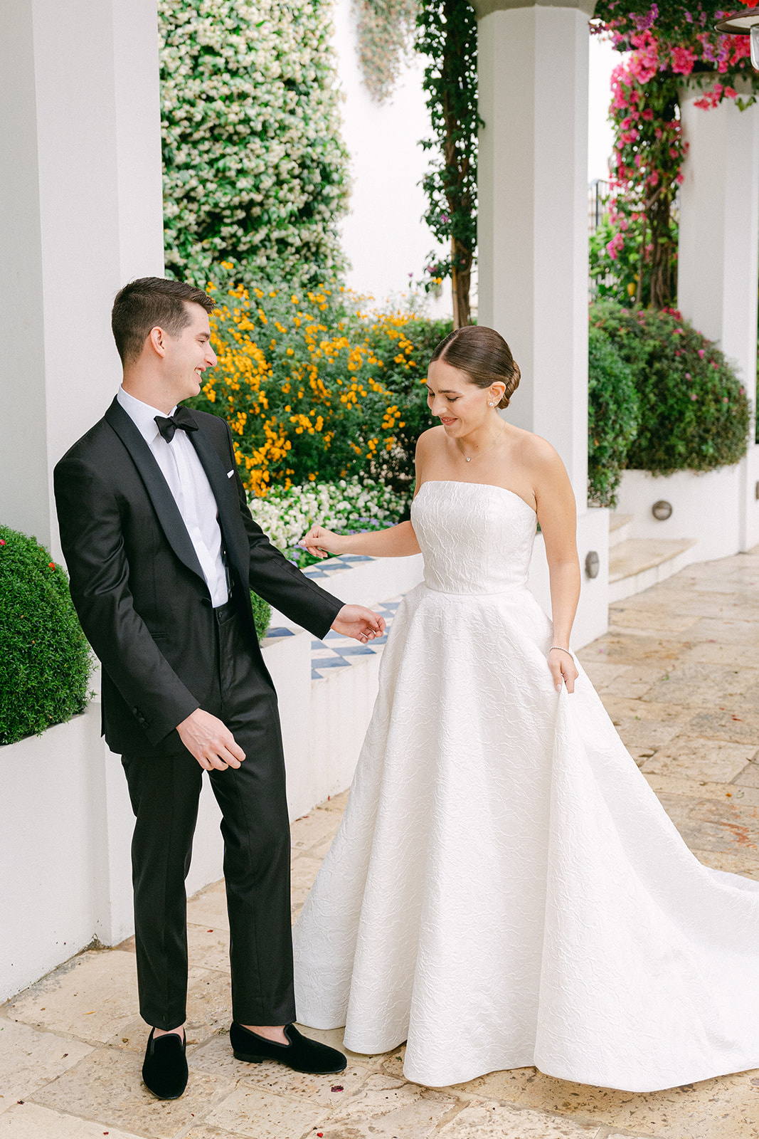 Candid groom reaction at a first look on the Amalfi Coast Italy