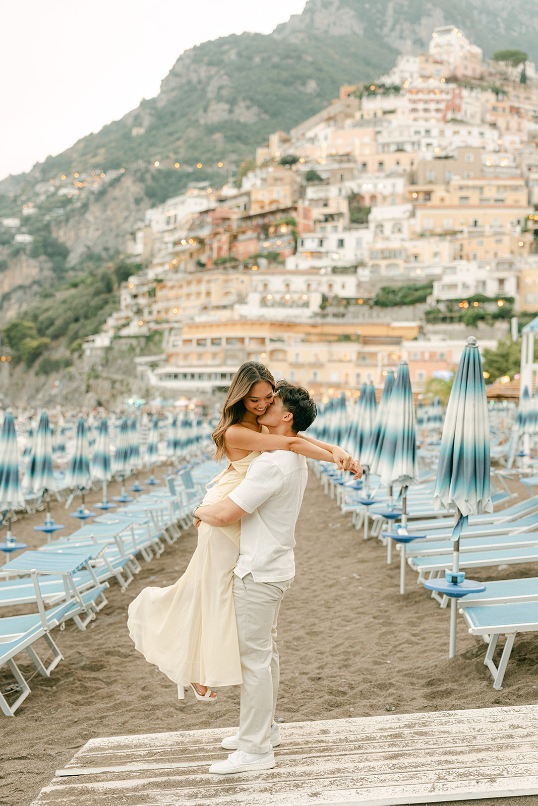 Italy engagement photo session with scenic Positano backdrops