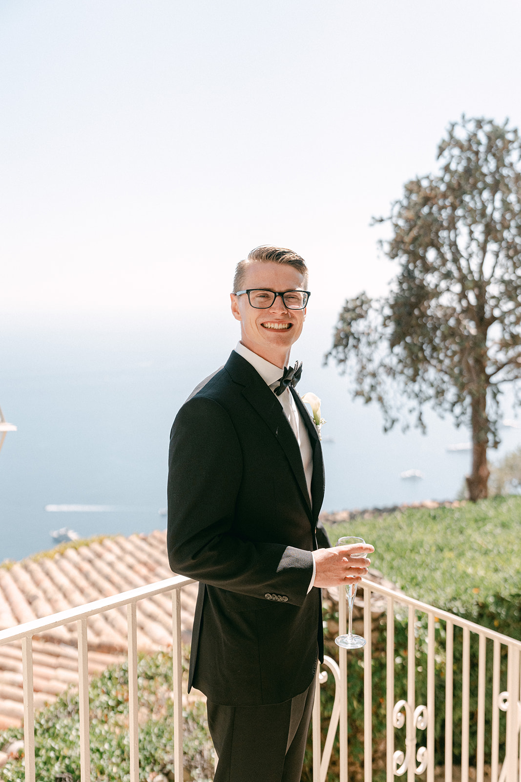 groom portraits in Èze village, French Riviera
