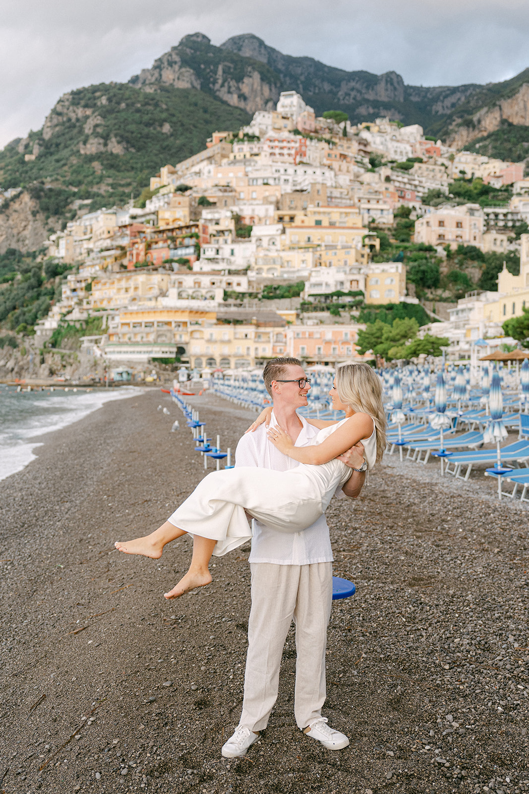 Destination engagement photography in Positano for couples planning a wedding in France