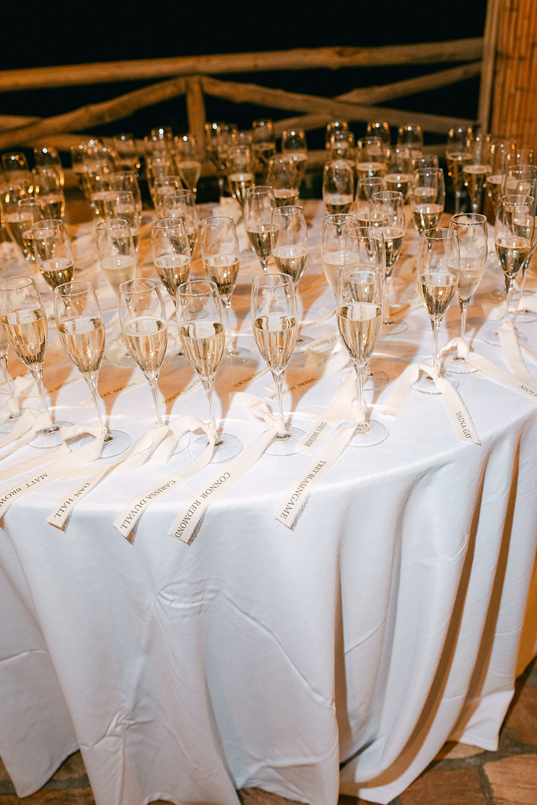 Dirty martini tower as a unique wedding reception idea in Italy.