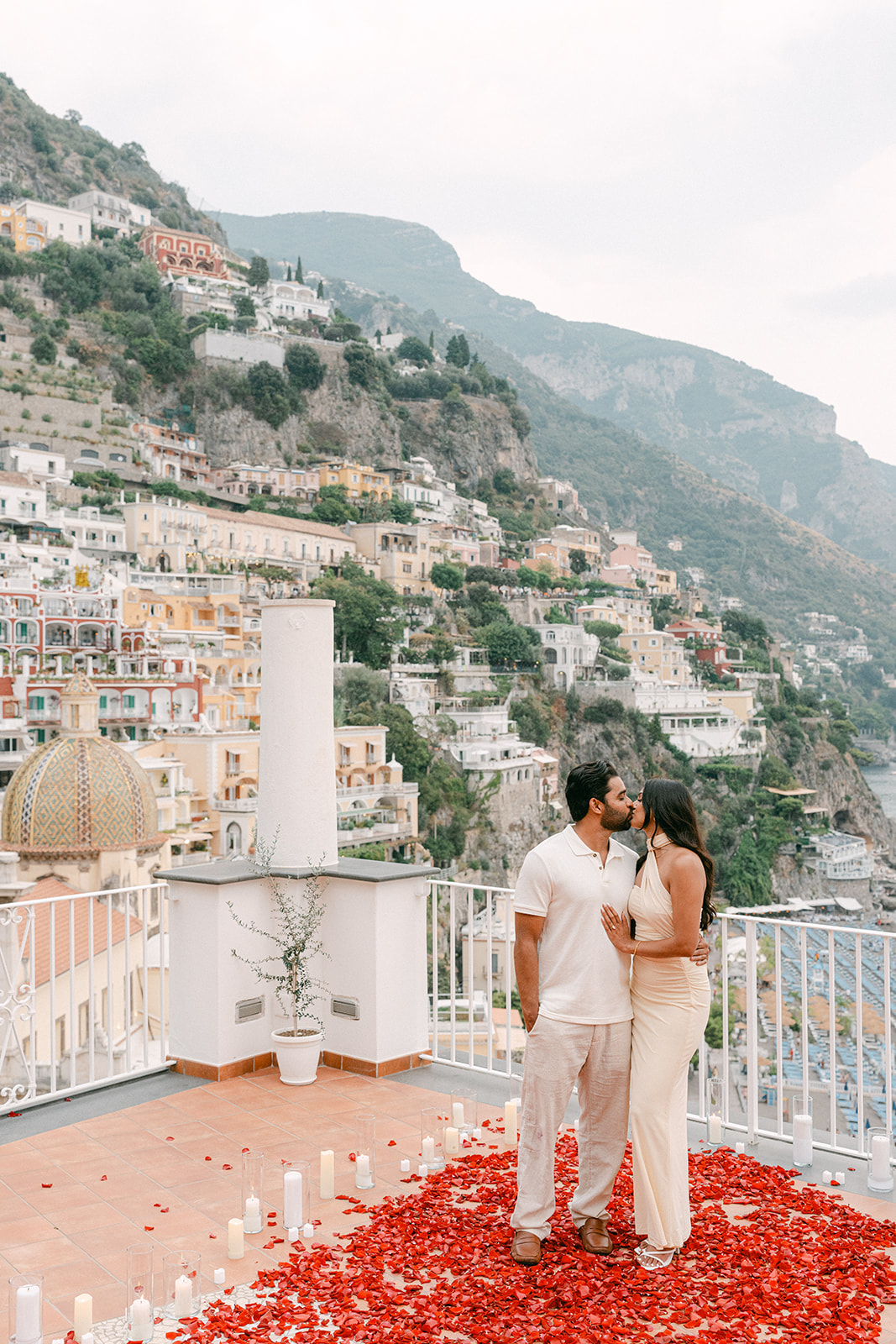 Andrea Gallucci - Destination Wedding Photographer- Amalfi Coast Positano Santorini Barcellona Rome Ravello Paris New York Surprise Amalfi Coast proposal on a scenic cliffside