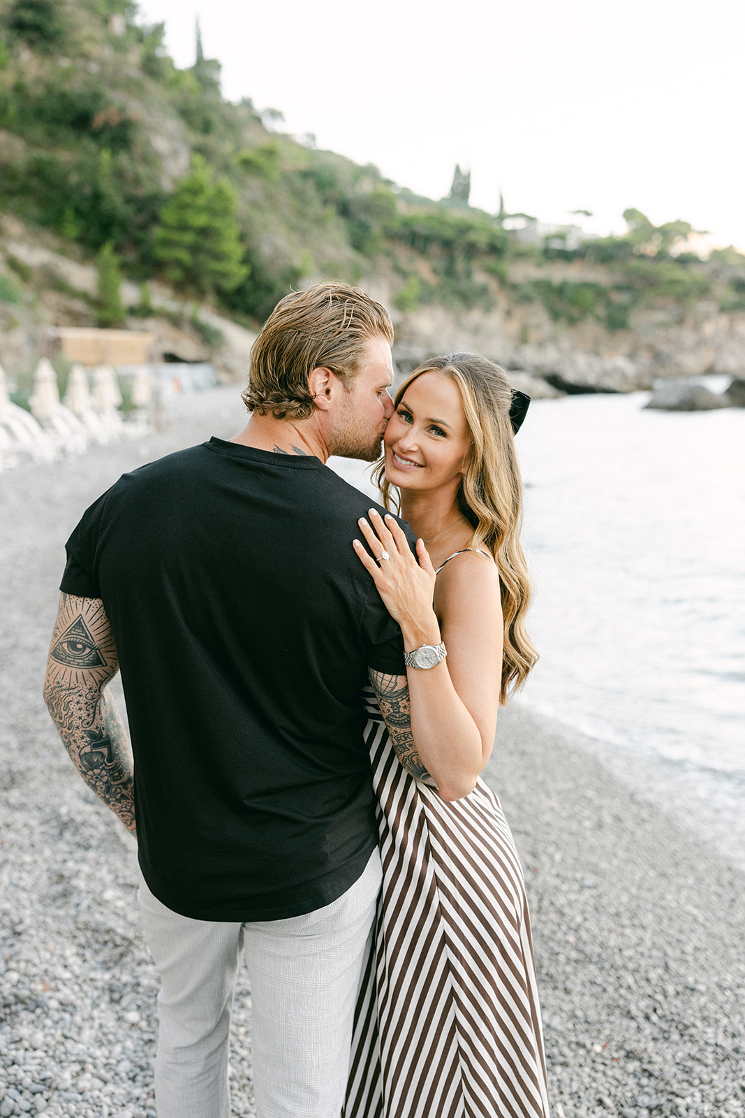 Andrea Gallucci - Destination Wedding Photographer- Amalfi Coast Positano Santorini Barcellona Rome Ravello Paris New York Surprise Amalfi Coast proposal on a scenic cliffside