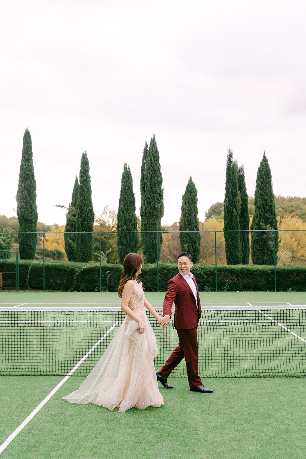 Editorial style wedding photography at luxury Tuscan villa