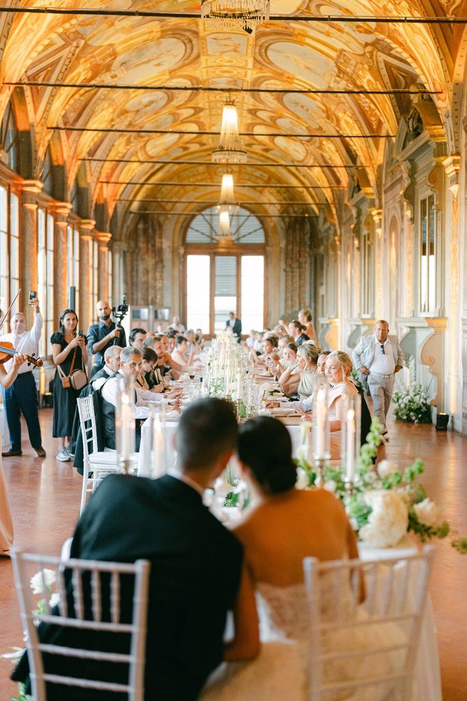 Documentary wedding photography capturing joyful celebrations at Villa Corsini near Florence for wedding reception