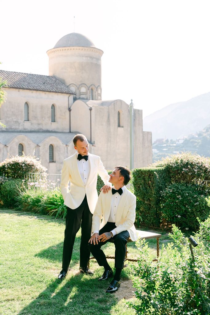 Andrea Gallucci - Destination Wedding Photographer- Amalfi Coast Positano Santorini Barcellona Rome Ravello Paris New York Romantic gay wedding portraits at Belmond Hotel Caruso in Ravello Italy