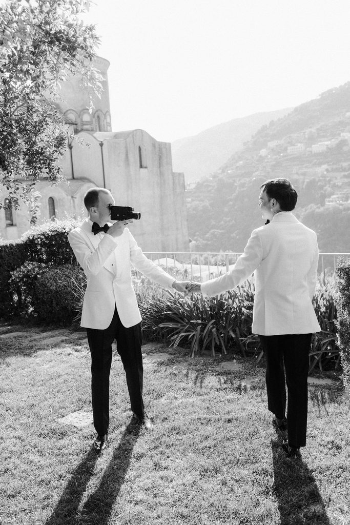 Andrea Gallucci - Destination Wedding Photographer- Amalfi Coast Positano Santorini Barcellona Rome Ravello Paris New York Same sex couple wedding photography in the beautiful gardens of Belmond Hotel Caruso