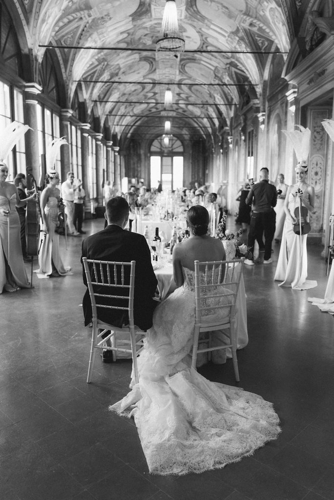 Luxury Tuscany wedding reception inspiration at the historic Villa Corsini a Mezzomonte