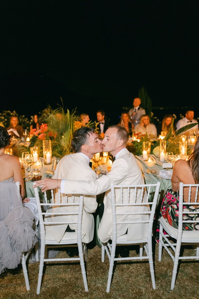 Andrea Gallucci - Destination Wedding Photographer- Amalfi Coast Positano Santorini Barcellona Rome Ravello Paris New York Candid same sex wedding photography capturing joyful reception moments on the Amalfi Coast
