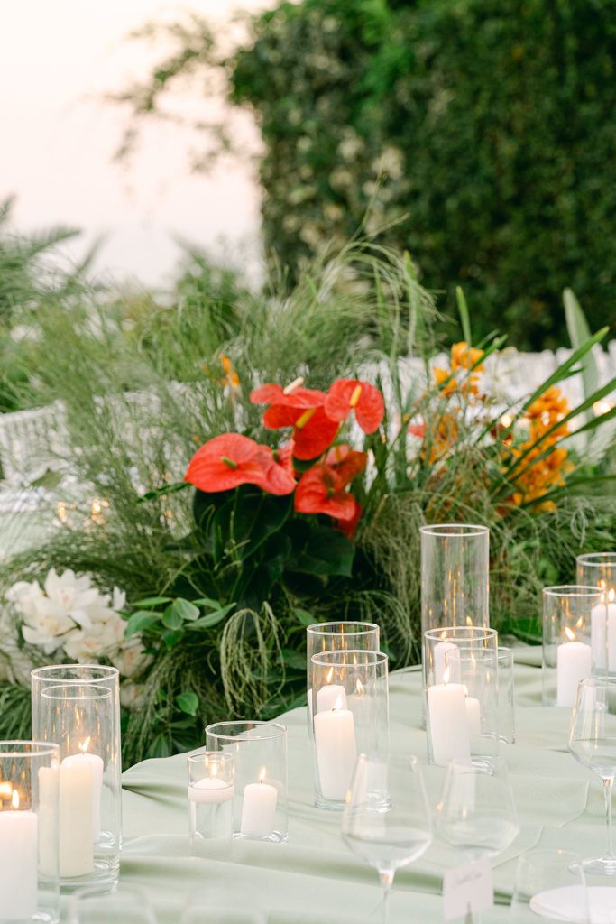 Andrea Gallucci - Destination Wedding Photographer- Amalfi Coast Positano Santorini Barcellona Rome Ravello Paris New York Elegant Italian wedding reception styling at the luxury Belmond Hotel Caruso in Ravello